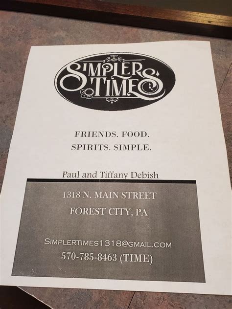 simpler times forest city pa